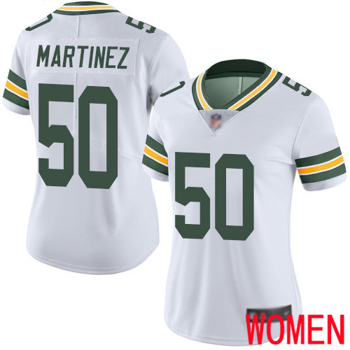Green Bay Packers Limited White Women #50 Martinez Blake Road Jersey Nike NFL Vapor Untouchable